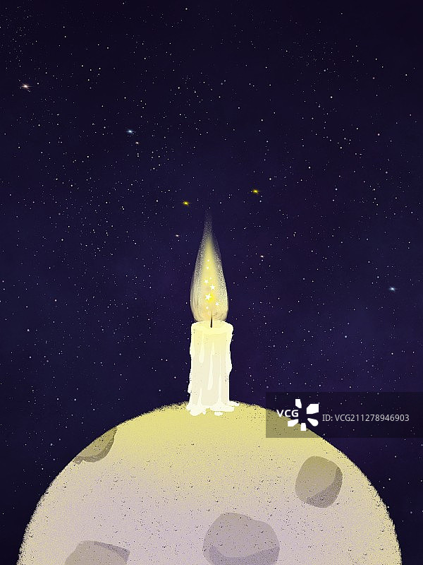 星星烛火图片素材