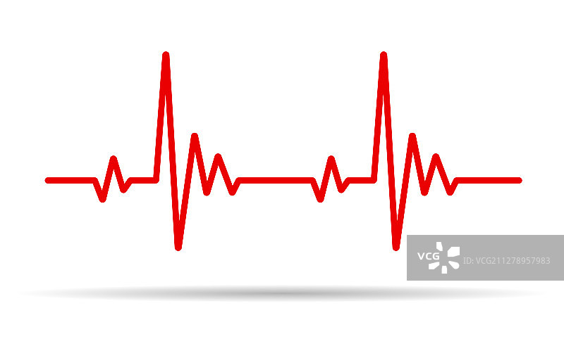 爱心脉冲线图片素材