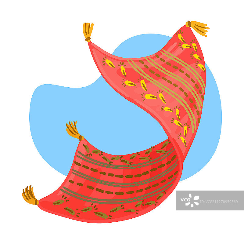 带有图案的红色飞毯图片素材