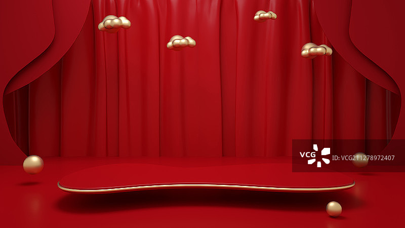 3D模拟场景彩色产品展台创意图图片素材