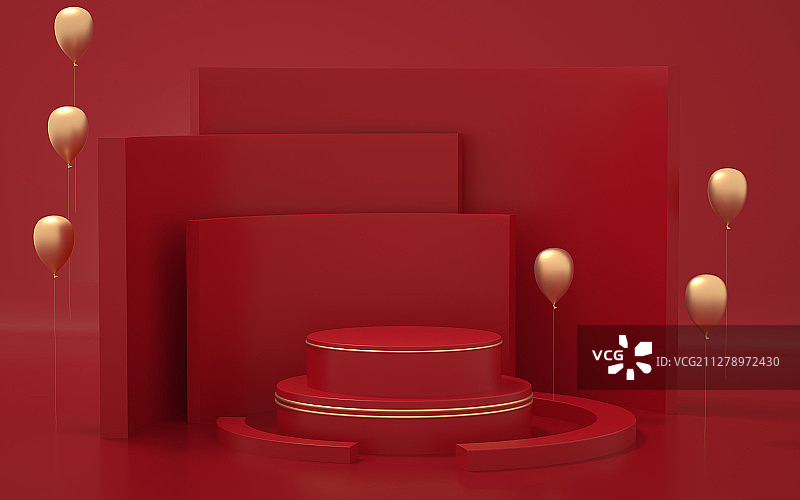 3D模拟场景彩色产品展台创意图图片素材