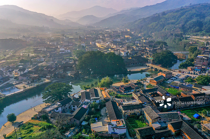 航拍云水谣小镇图片素材