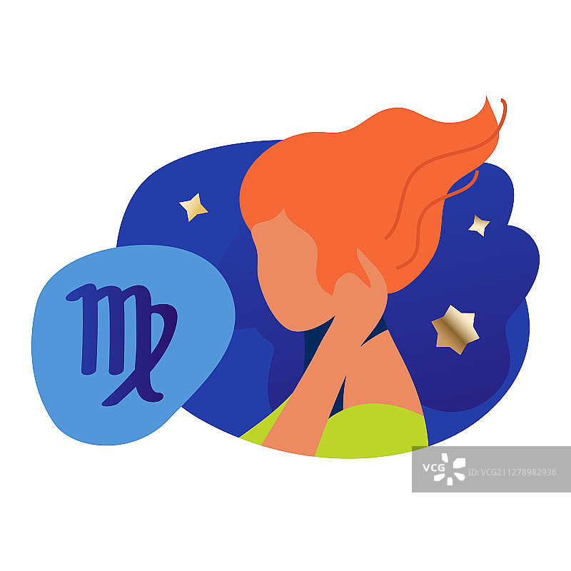 处女座女性星座图标图片素材