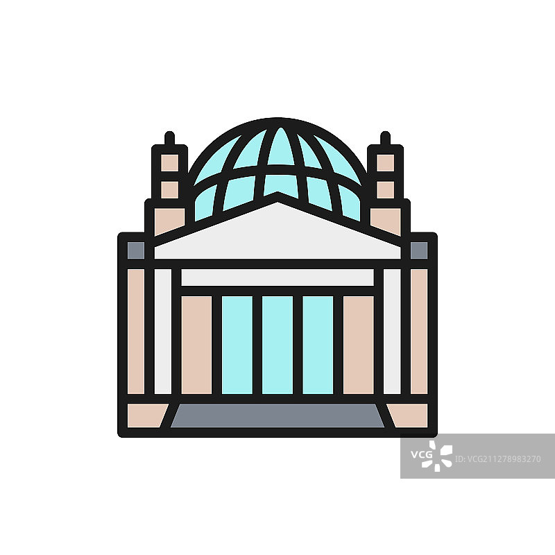 德国柏林国会大厦地标图片素材