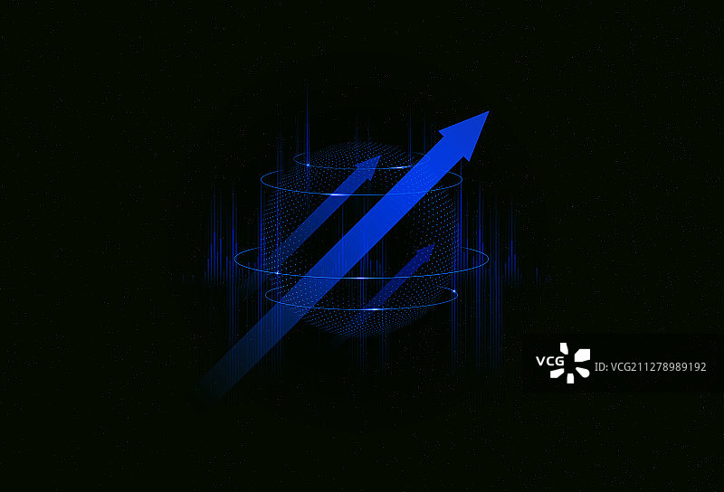 蓝色科技光线线条光轨未来信息5G互联网通讯太空光效智能新时代图片素材