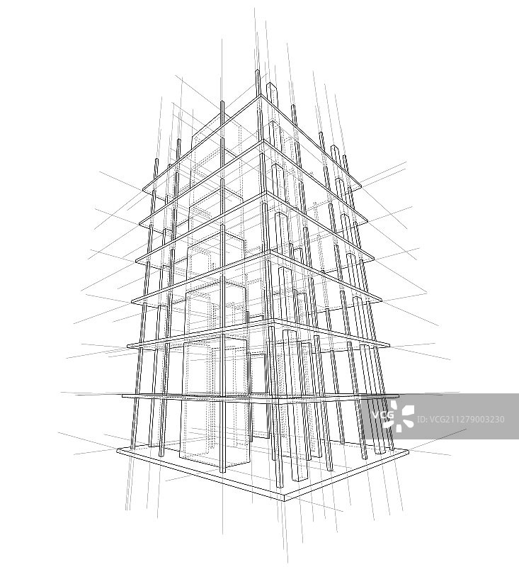 施工中的房屋图纸图片素材