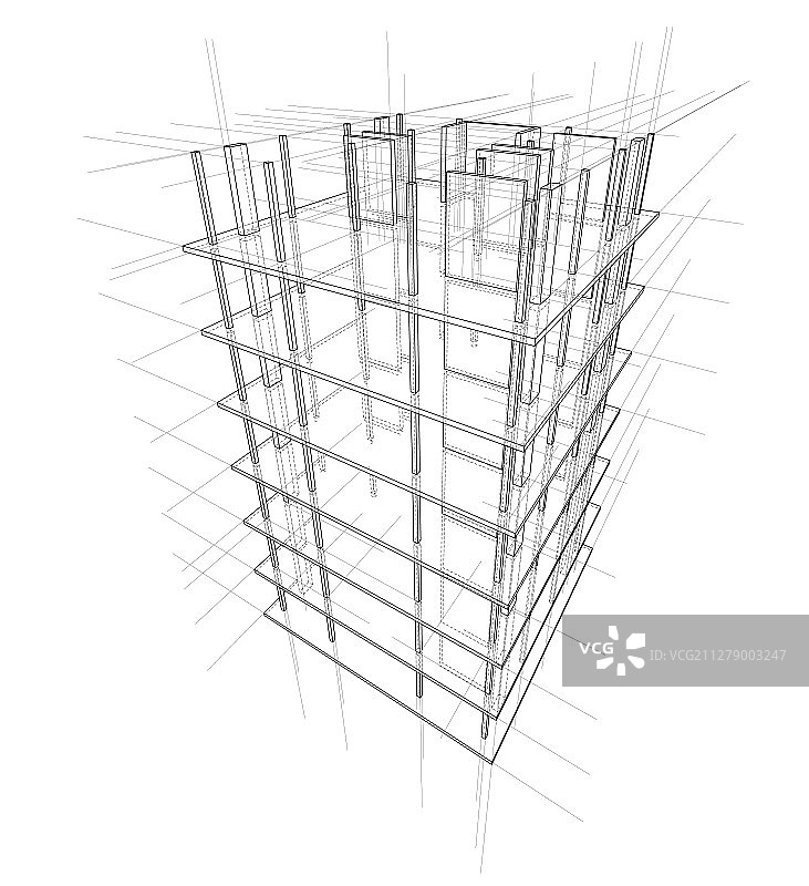 施工中的房屋图纸图片素材
