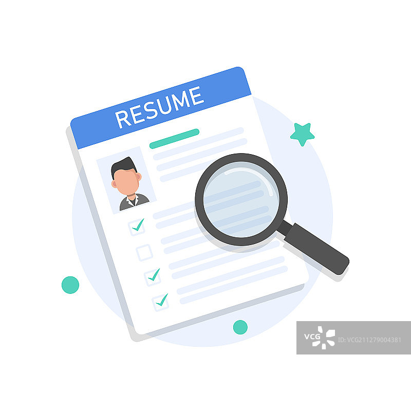 简历招聘求职概念图片素材