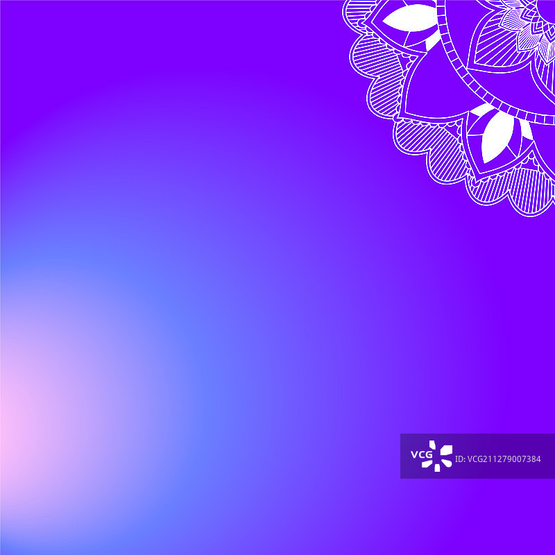 紫色背景上的曼陀罗图案图片素材