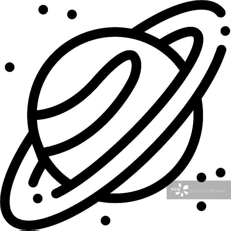 土星环轮廓图标图片素材