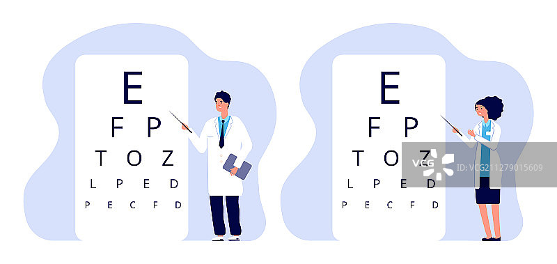 眼科医生检查视力图片素材