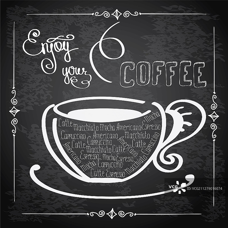 享受咖啡Logo或背景图片素材