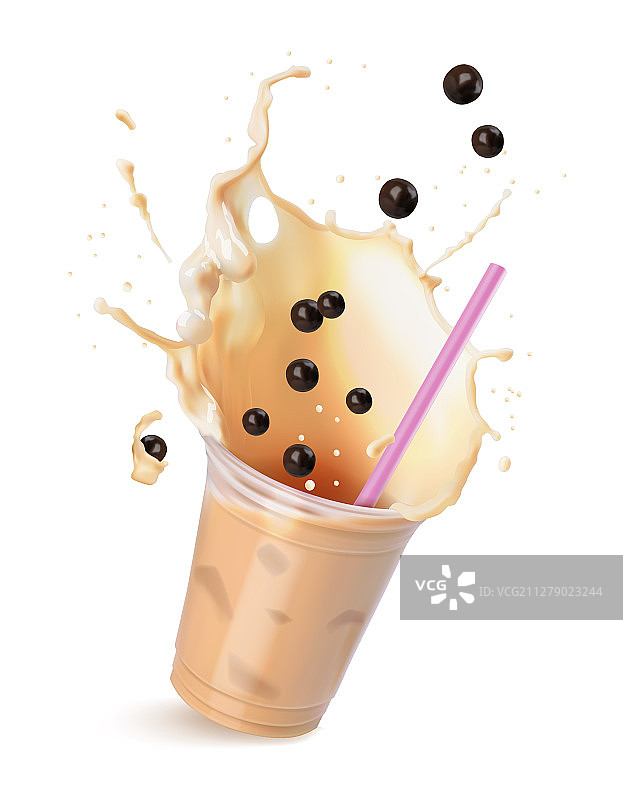 浅棕色奶油奶茶图片素材