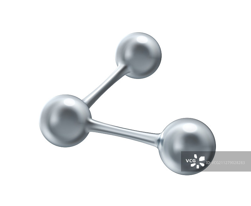 逼真孤立的分子模型图片素材