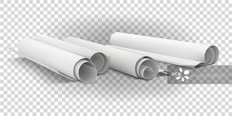 绘画用白色纸卷图片素材