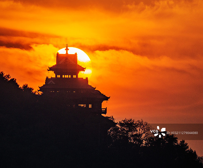 楚城晚霞图片素材