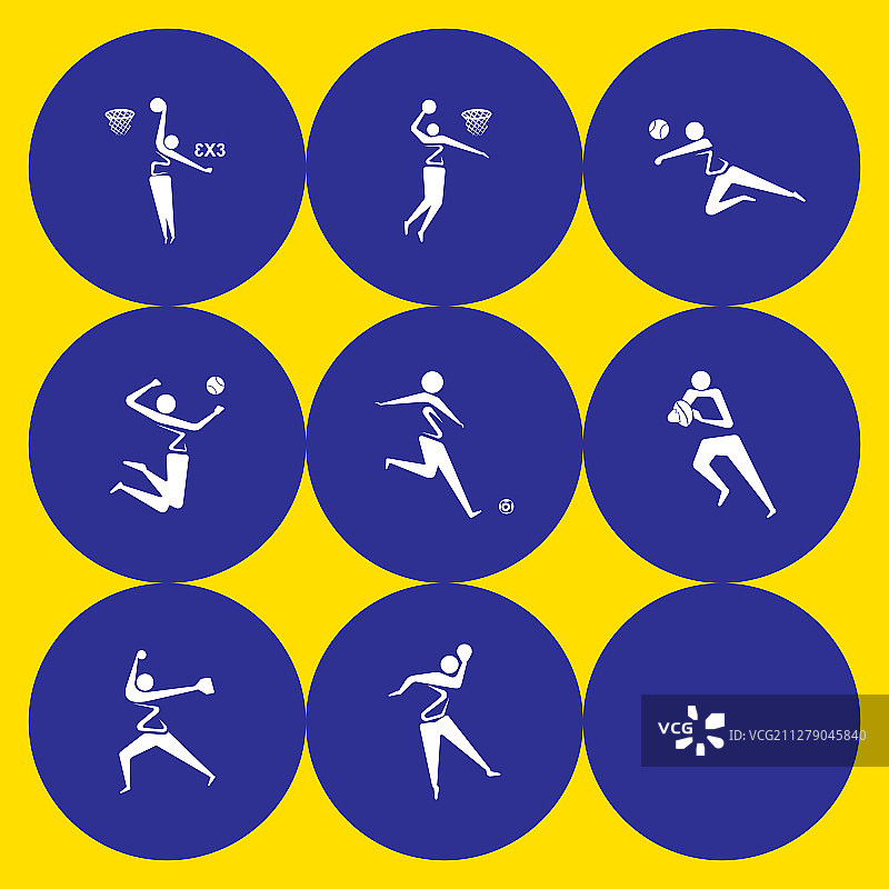 夏季奥林匹克运动图标合集设计图片素材