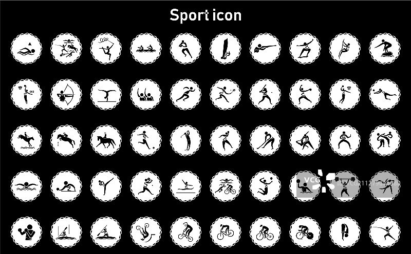 夏季奥林匹克运动图标合集设计图片素材