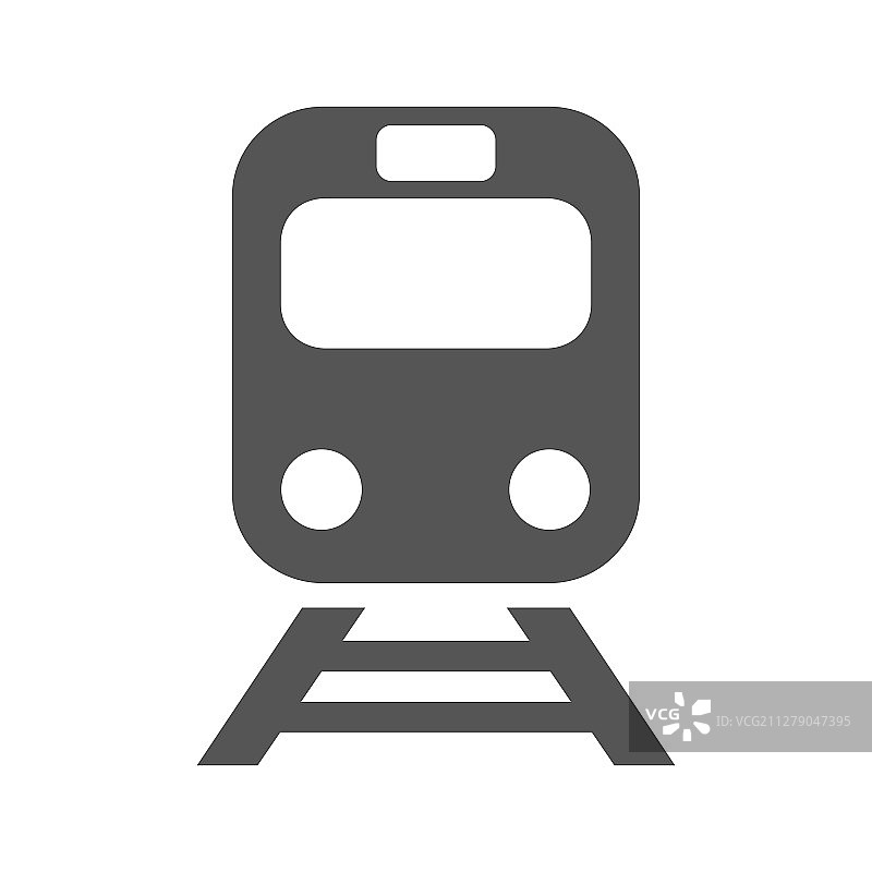 白色背景上的扁平火车图标图片素材