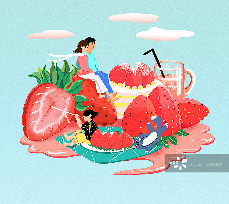 草莓五月图片素材