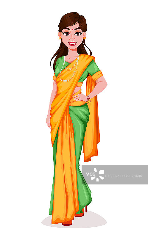 美丽的印度女人图片素材