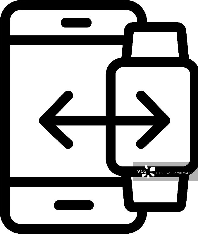 智能手表轮廓图标图片素材