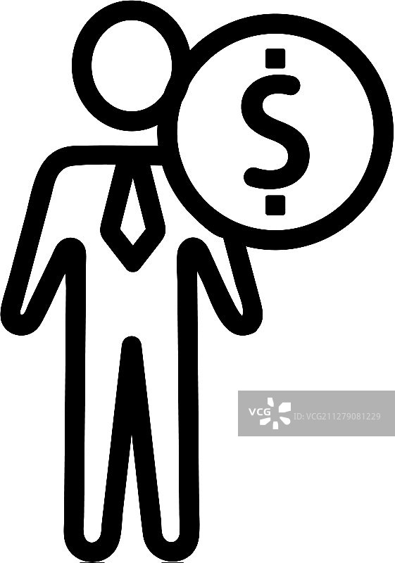 支付员工图标（隔离式）图片素材