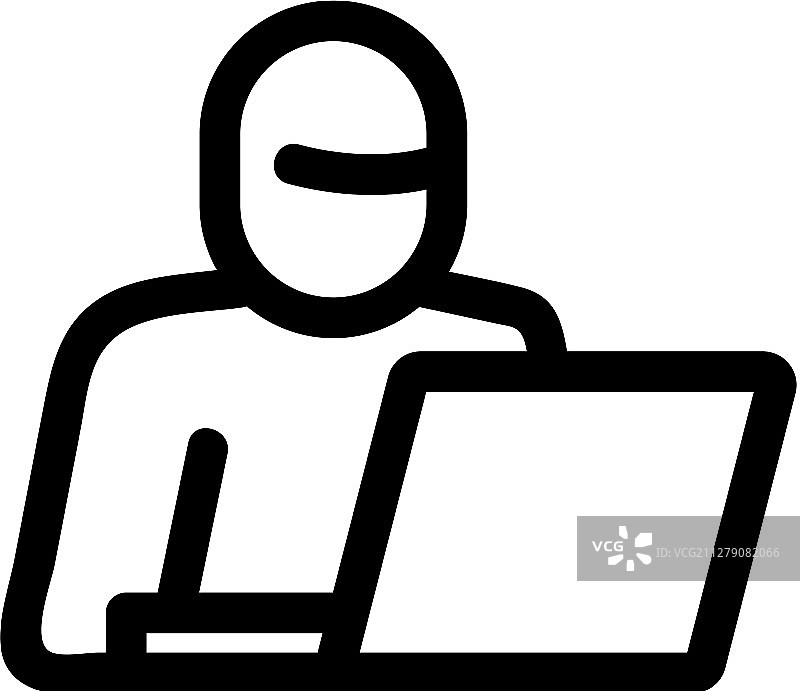 网络攻击图标轮廓符号图片素材