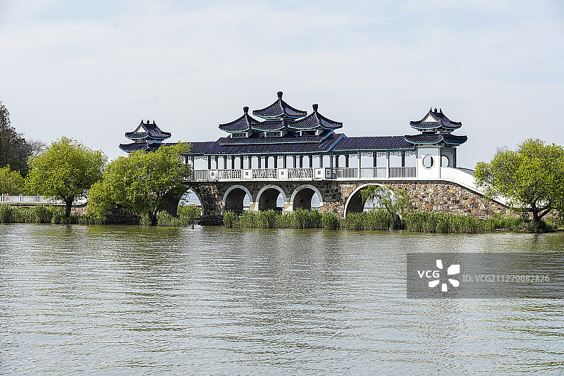 江苏省无锡市鼋头渚 仙道 桥图片素材