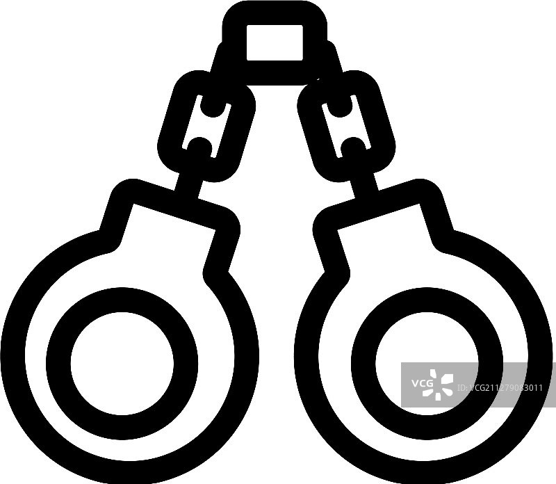 手铐轮廓图标图片素材