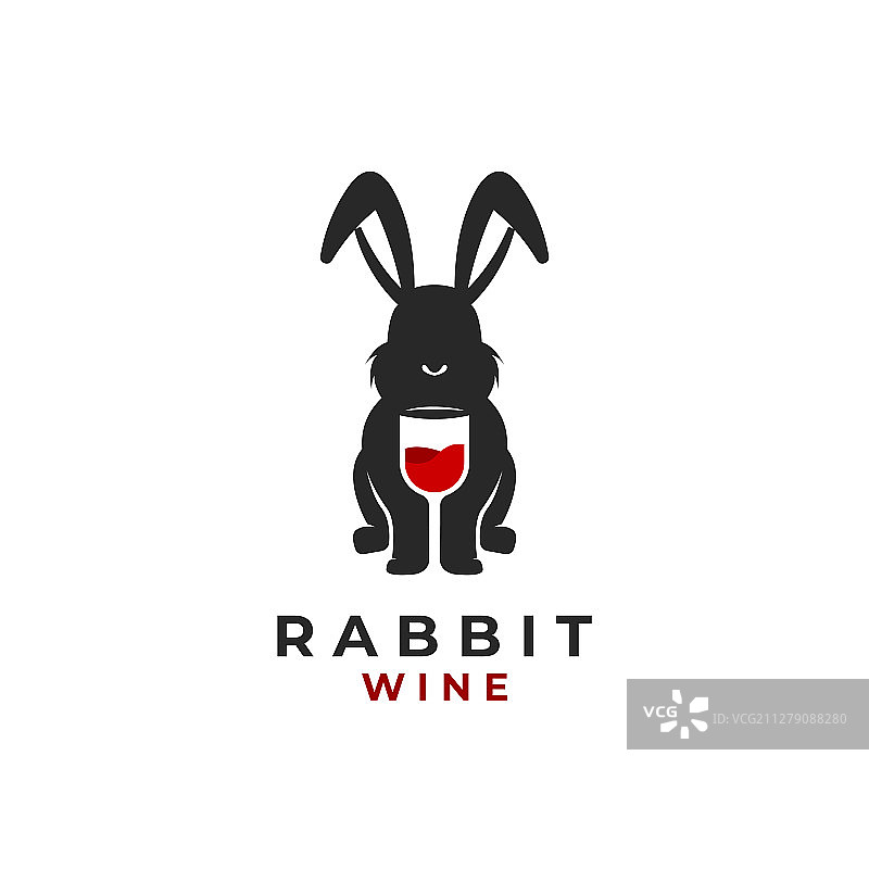 兔子葡萄酒Logo图标图片素材
