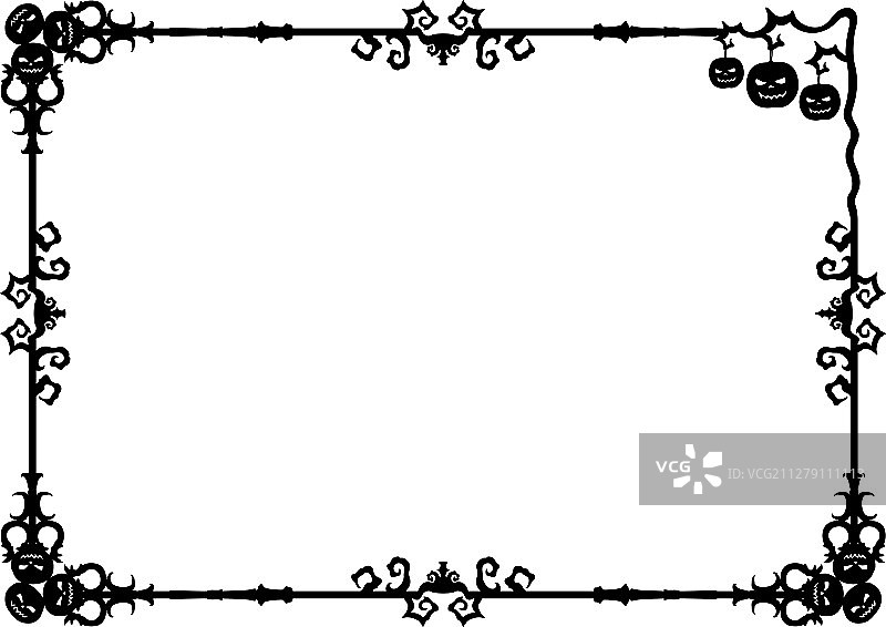 南瓜灯框架图片素材