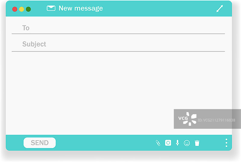 电子邮件空白模板图片素材