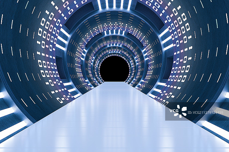 3D未来隧道图片素材