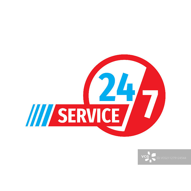 24小时服务概念徽章banner图片素材