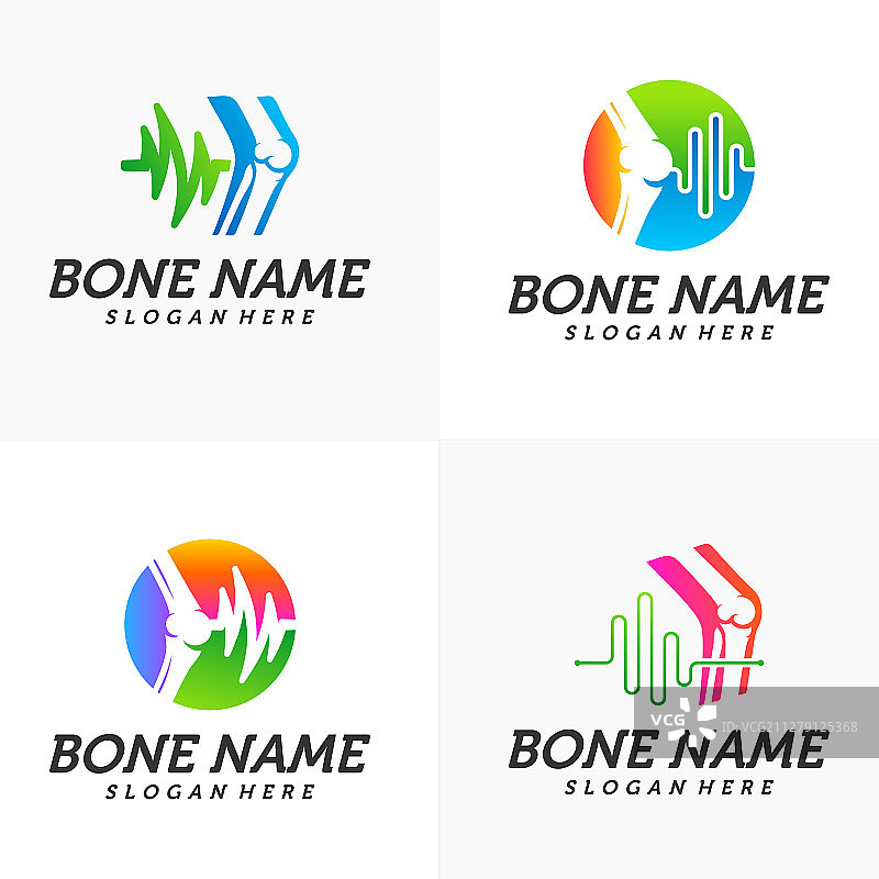 骨骼关节脉搏标志设计图片素材