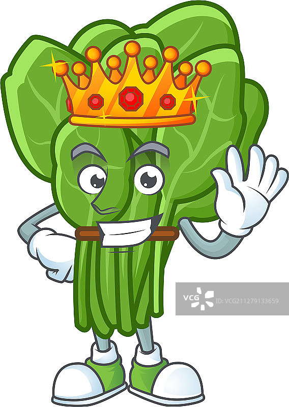 卡通风格的酷炫菠菜国王图片素材