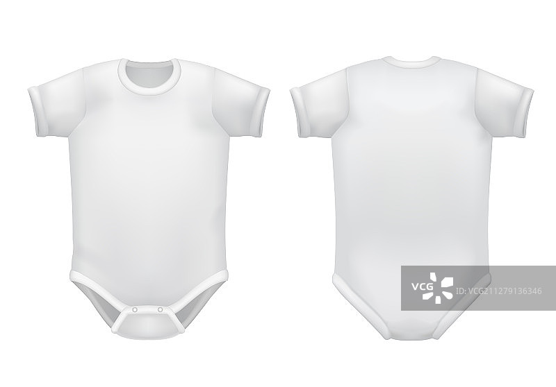 逼真的婴儿连体衣模型图片素材