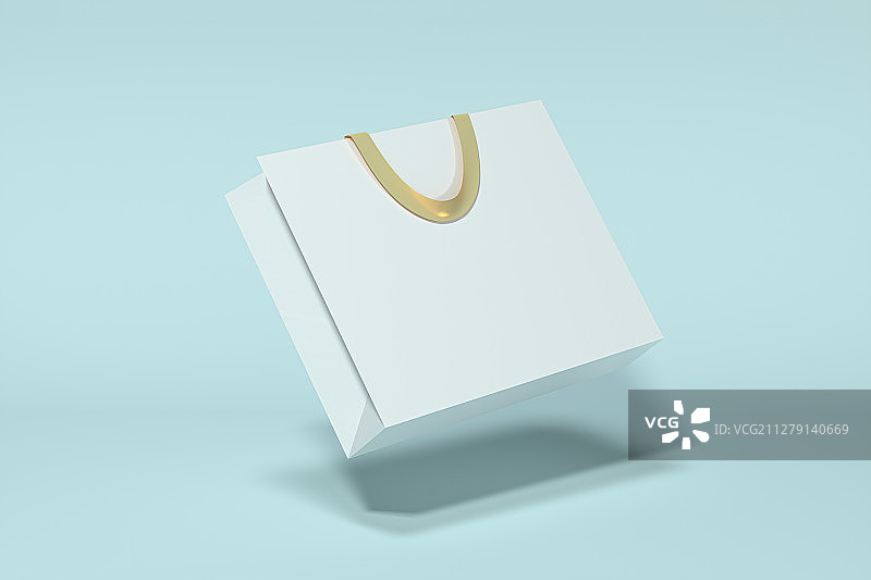 简约手提购物袋 三维渲染图片素材
