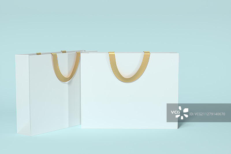 简约手提购物袋 三维渲染图片素材