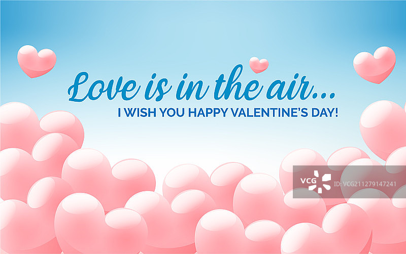 蓝色情人节祝贺banner图片素材