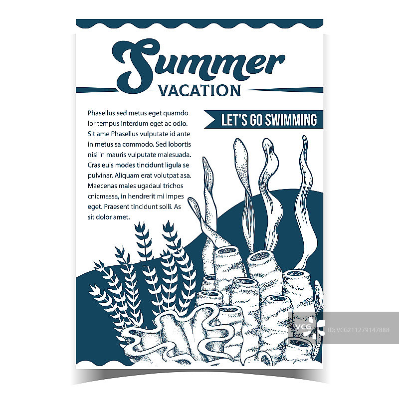 航海礁管珊瑚和海藻banner图片素材