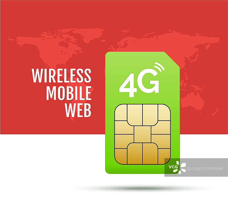 4G SIM卡预付互联网GSM电话图片素材