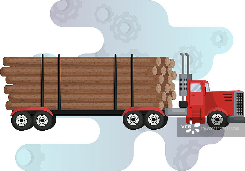 运输木材的特种货船图片素材