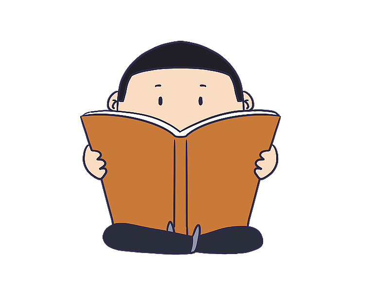 元素：读书的男孩图片素材