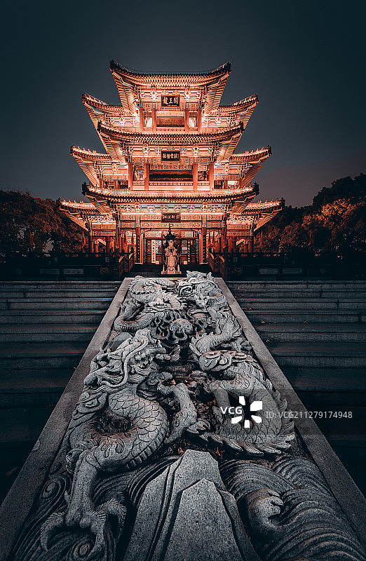 雨后龙王庙图片素材