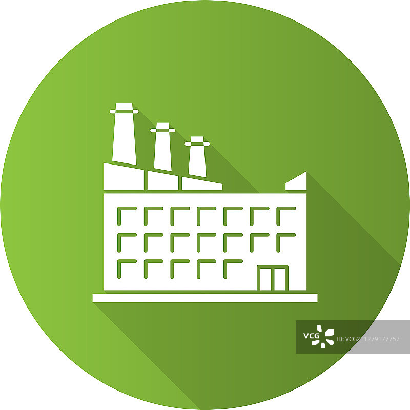 酒店扁平长阴影字形图标图片素材