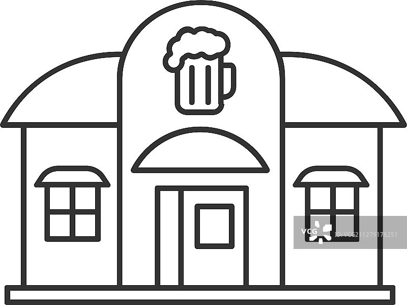 酒吧线性图标图片素材