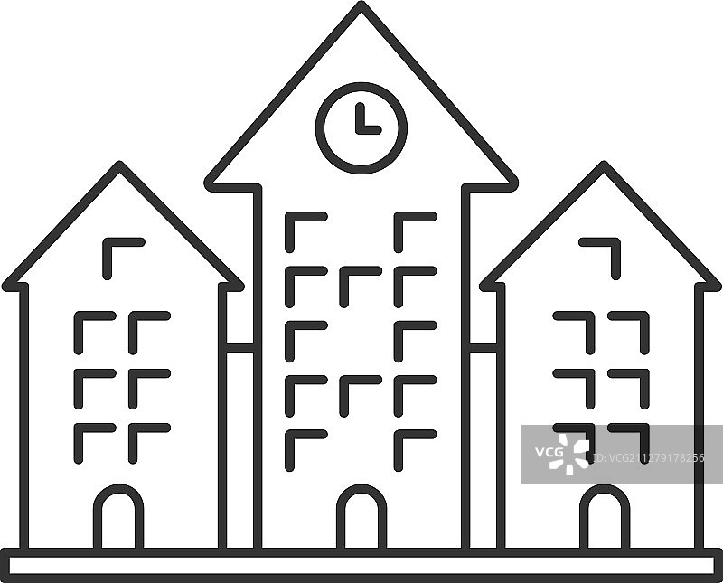 市政厅线性图标图片素材