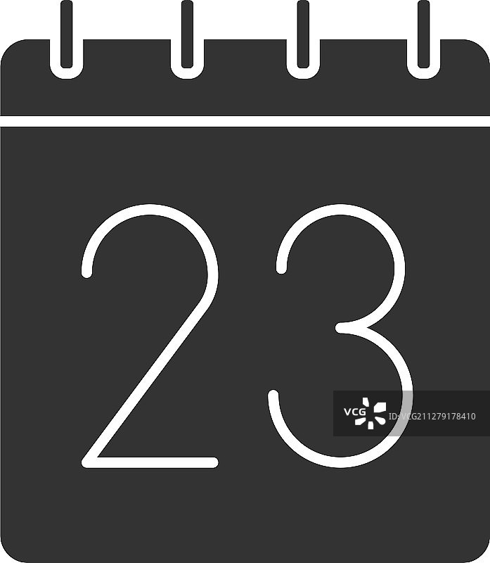 每月23日字形图标图片素材